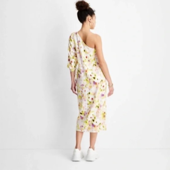 Target Future Collection Floral One shoulder Midi Dress - Picture 3 of 8